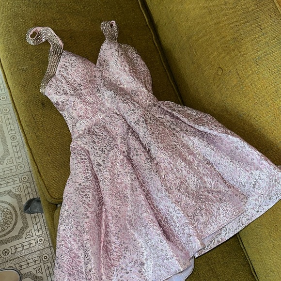 sachin and babi light blue dress Pink Homecoming Dresses | Mini & Short Pink Hoco Dresses main image 0